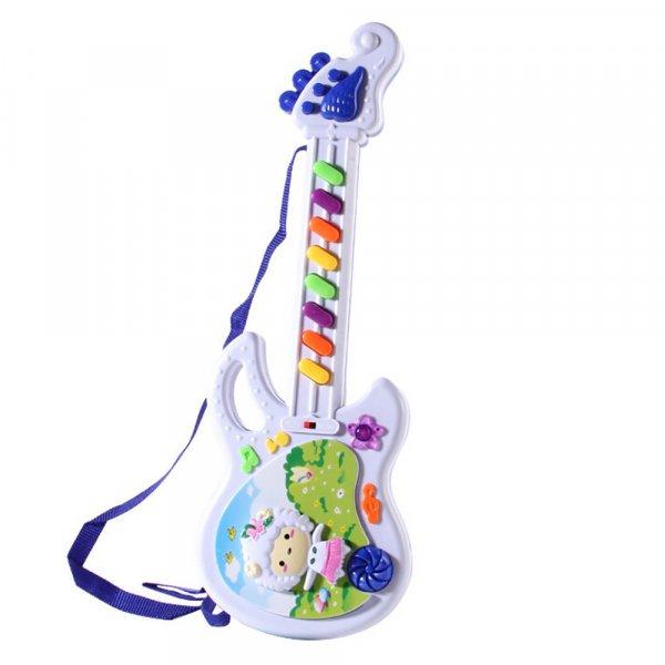 Nyakba akasztható elemes játék gitár dallamokkal - 45 cm (BBMJ)