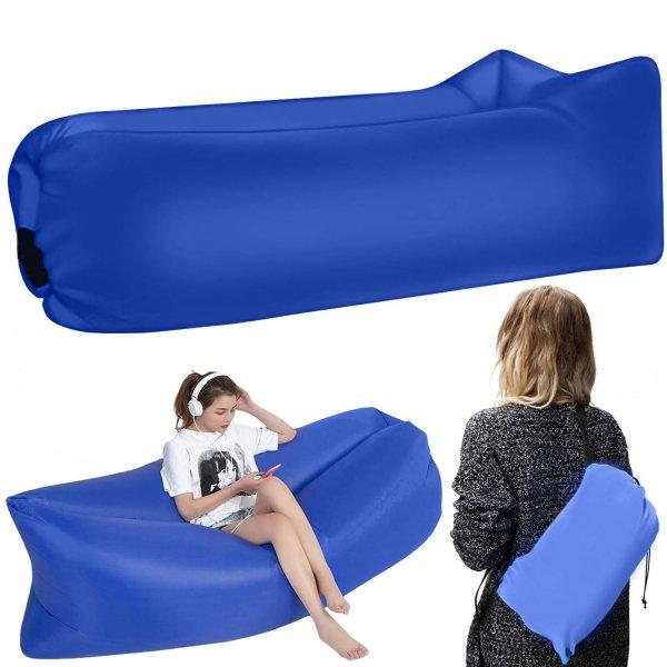 LAZY+ összecsukható, hordozható relax ágy - Lazy bag/légágy - kék -
170x70x50cm(BBL)