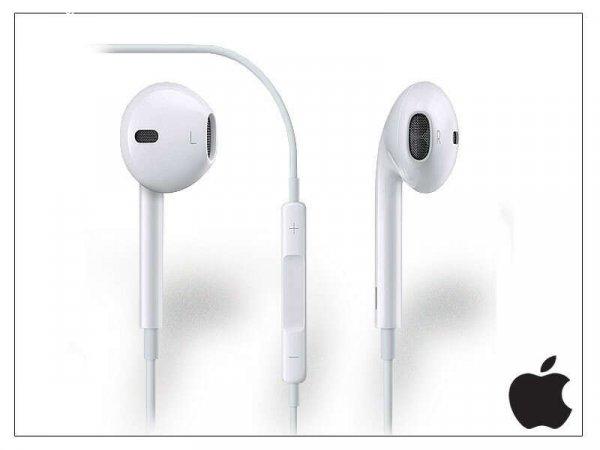 Apple gyári sztereó felvevős fülhallgató 3,5 mm jack csatlakozóval,
mikrofonnal - MD827ZM/A - fehér (ECO csomagolás)