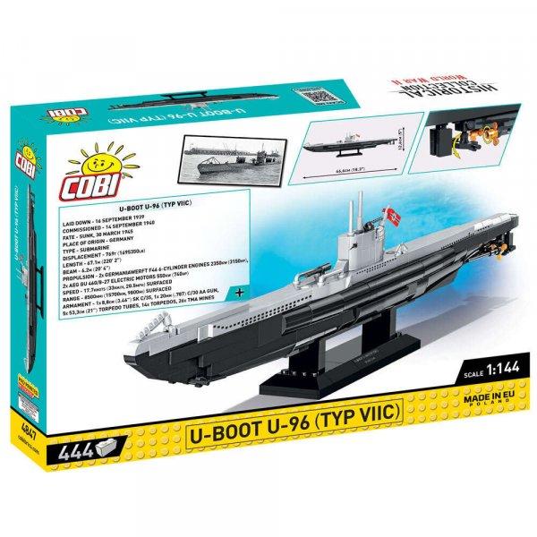 Cobi U-Boot U-Boot U-96 TYP VIIC építőkészlet, csatahajó gyűjtemény,
4847, 444 részes