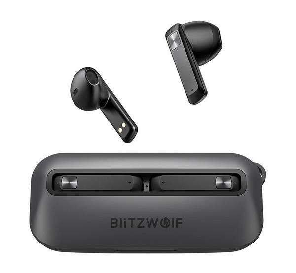 BLITZWOLF BW-FPE1 bluetooth fülhallgató, Sztereo, v5.0, TWS, Feke