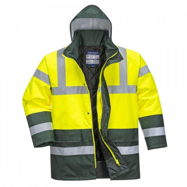 Portwest Kontraszt Traffic munkavédelmi kabát (sárga / zöld L)