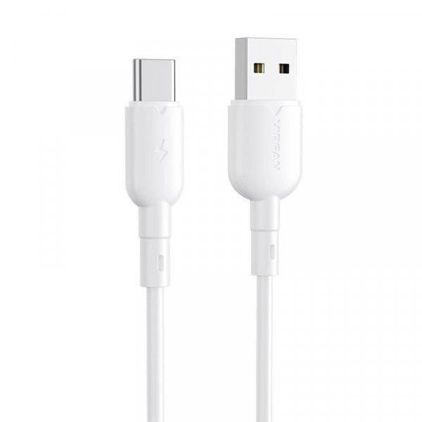 USB és USB-C kábel Vipfan Colorful X11, 3A, 1m (fehér)