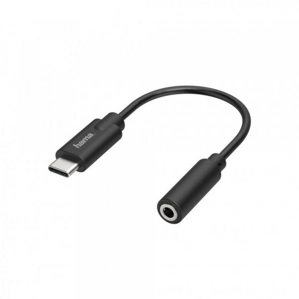 Hama USB Type-C to 3,5m jack Audio Adapter Black