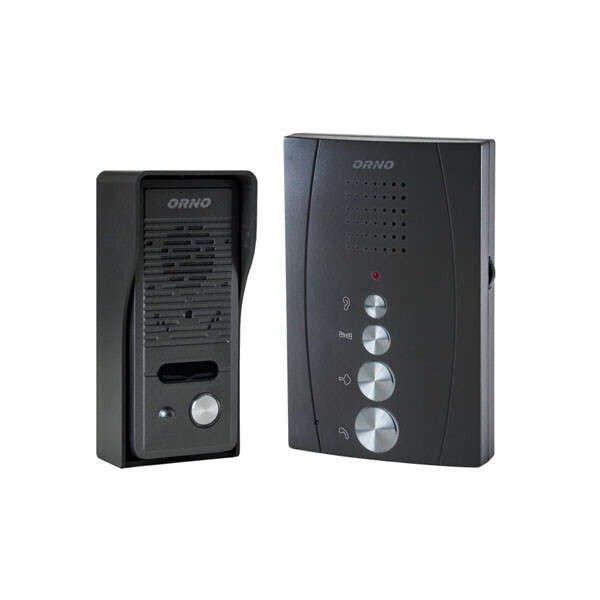 ORNO ELUVIO OR-DOM-RE-914 / B egycsaládos kaputelefon, automata
ajtóvezérlés, ultra-vékony, kézibeszélő, fekete
