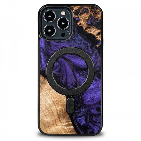 Fa és gyanta tok iPhone 13 Pro Max MagSafe Bewood Unique Violet telefonhoz -
lila és fekete