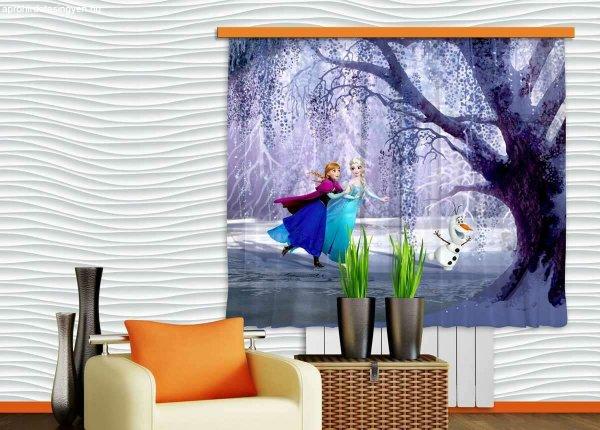 Jégvarázs függöny, lány szobába | 180 cm x 160 cm  - babaszoba
faldekoráció
