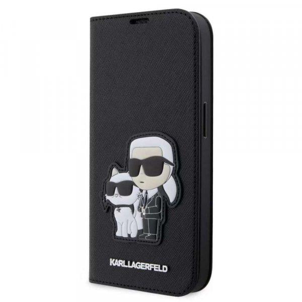 Karl Lagerfeld tok fekete Iphone 14 Pro Max készülékhez KLBKP14XSANKCPK
