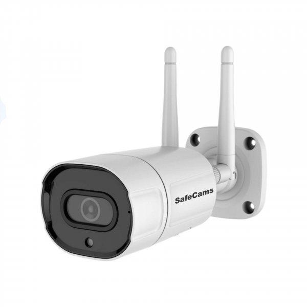 SafeCams 5mp Full HD megfigyelő kamera, vandálbiztos, beltéri/kültéri,
riasztás, mozgásérzékelés, mesterséges intelligencia, kétirányú hang,
éjszakai látás, gyors telepítés, felhőmentés és kártya akár 128G, fém
ház, fehér színű