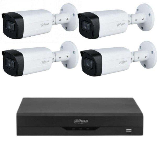 Dahua megfigyelő készlet 4 kamera, 5MP, 3.6mm objektív, IR 80M, Dahua DVR 4
csatornával 4K
