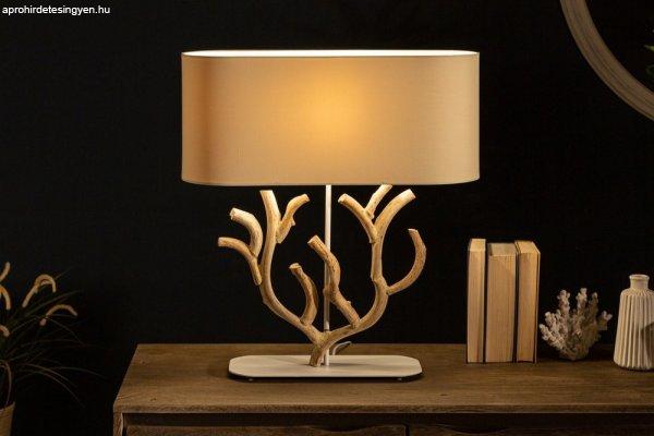 Design asztali lámpa Maleah 58 cm bézs - akác
