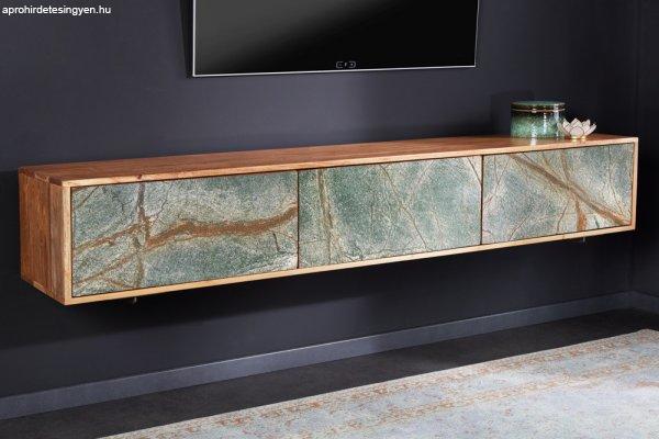Design függő TV asztal Quillon 160 cm természetes kőből