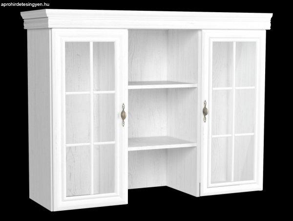 Kora KN4 Sosna Andersen Felső polcos szekrény 2 vitrines ajtóval