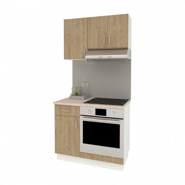 Benita konyhabútor szett V1, választható munkapult 28 mm, 100 cm -
Természetes fa-Fehér