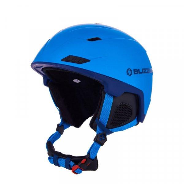 BLIZZARD-Double ski helmet, blue matt/dark blue, big logo Kék 56/59 cm 20/21