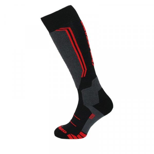 BLIZZARD-Allround wool ski socks,black/anthracite/red Fekete 31/34