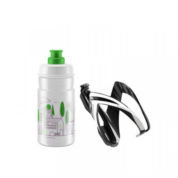 ELITE-KIT CEO black glossy + bottle JET 350 ml clear green logo