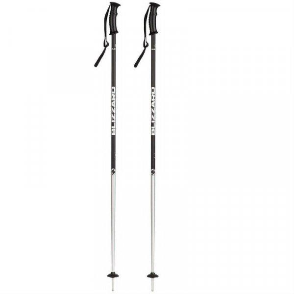 BLIZZARD-Sport ski poles, black matt/silver Fekete 115 cm 20/21
