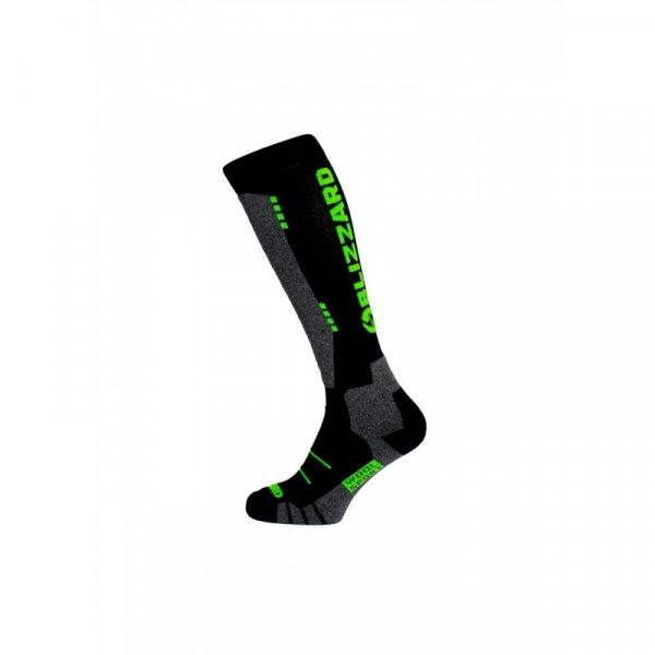 BLIZZARD-Wool Sport Junior ski socks, black/green Fekete 30/32