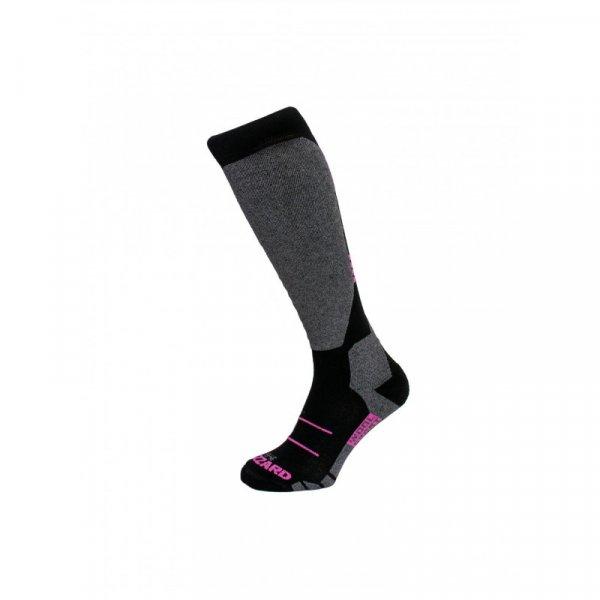 BLIZZARD-Wool Sport ski socks, black/pink Fekete 39/42