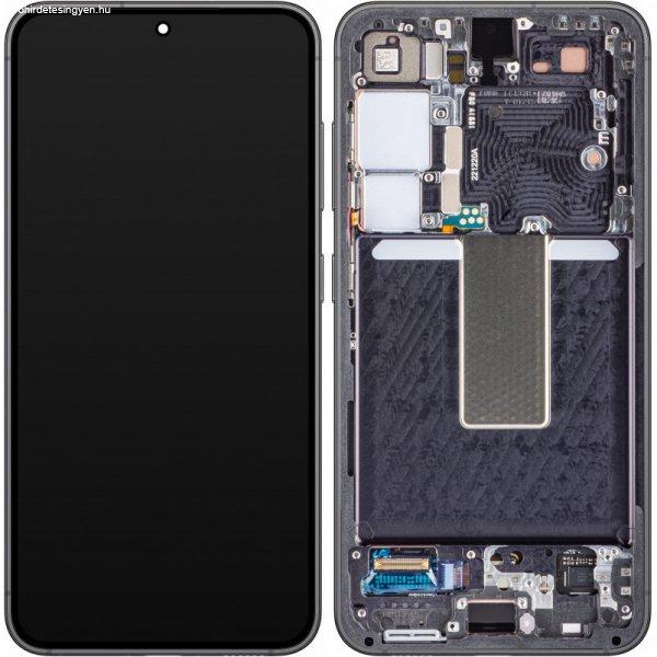 Samsung SM-S911 Galaxy S23 fekete (GH82-30480A) gyári LCD kijelző érintővel
és kerettel