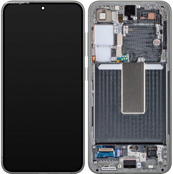 Samsung SM-S911 Galaxy S23 zöld (GH82-30481C) gyári LCD kijelző érintővel
és kerettel