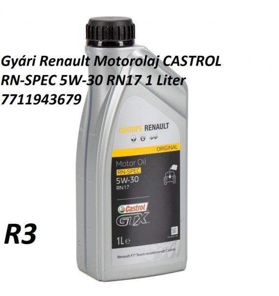 Gyári Renault Motorolaj CASTROL RN-SPEC 5W-30 RN17 1 Liter 7711943679