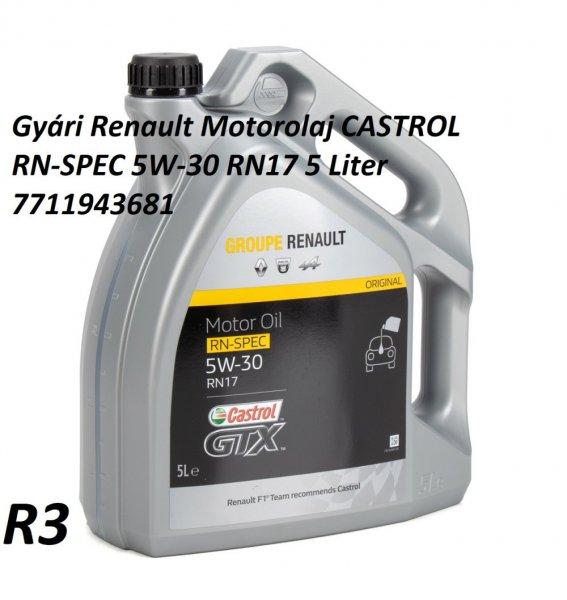 Gyári Renault Motorolaj CASTROL RN-SPEC 5W-30 RN17 5 Liter 7711943681