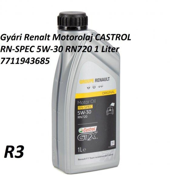 Gyári Renalt Motorolaj CASTROL RN-SPEC 5W-30 RN720 1 Liter 7711943685