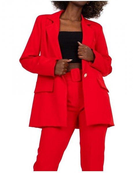 piros elegáns kabát