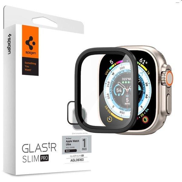 Spigen Glas.tR Slim Pro védőüveg Apple Watch Ultra számára, fekete