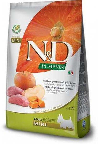 N&D Dog Grain Free Adult Mini sütőtök, vaddisznó & alma 7 kg