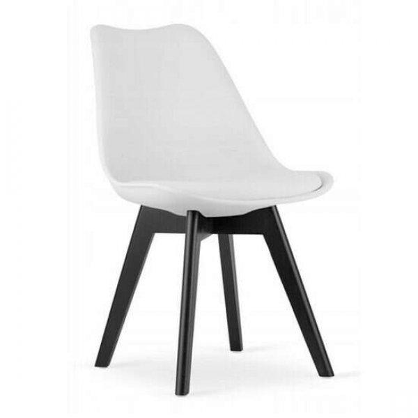 Konyha/nappali szék, Artool, Mark, PP, fa, fekete-fehér, 49x55.5x82.5 cm