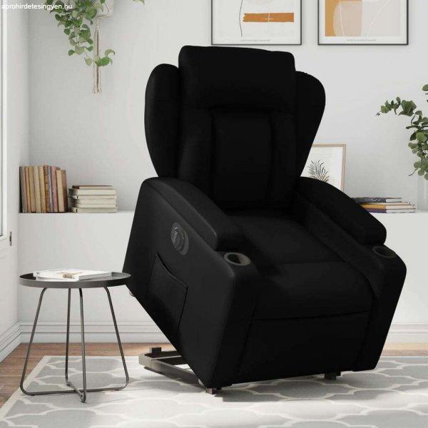 vidaXL elektromos fekete műbőr felállást segítő dönthető fotel