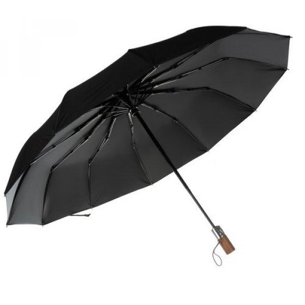 Fanyelű összecsukható fekete esernyő