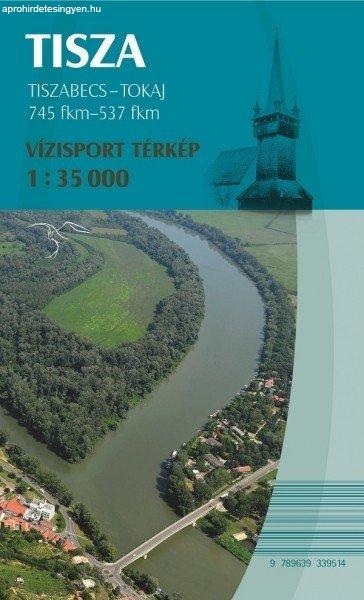 Könyv, Térkép Tisza Tiszabecs -Tokaj