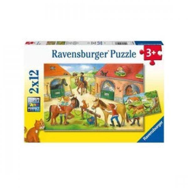 Puzzle 2x12 db - Nyaralás a lófarmon