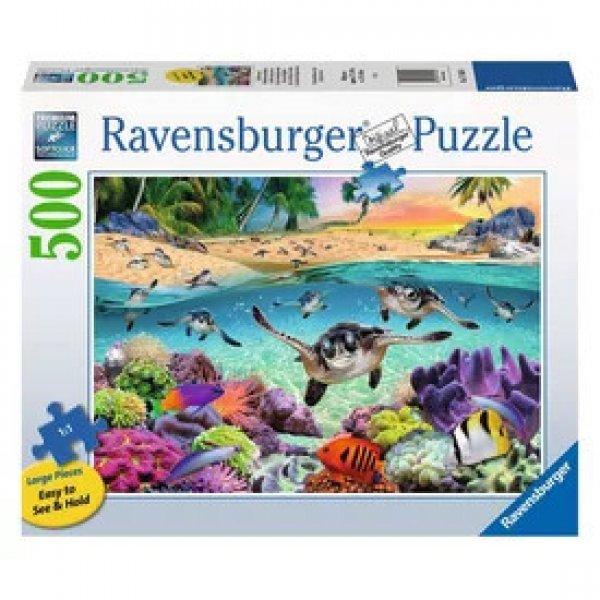 Puzzle 500 db - Bébi teknősök