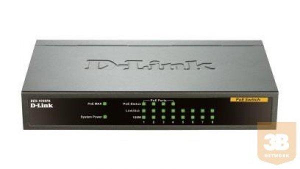 D-Link 8-port 10/100 Desktop Switch, 4 PoE Ports