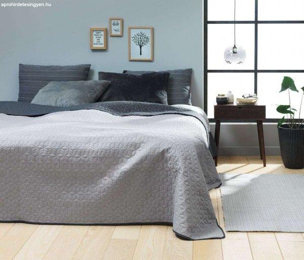Ágy- vagy kanapéhuzat, megfordítható, kétoldalas, kopásálló, steppelt,
szürke, 160 x 220