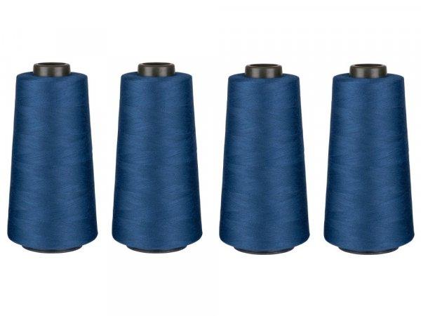 Crelando kék 4 darabos (4 x 2500 méter / 88g) 40/2 polyester overlock /
interlock varró cérna szett, gyors varráshoz