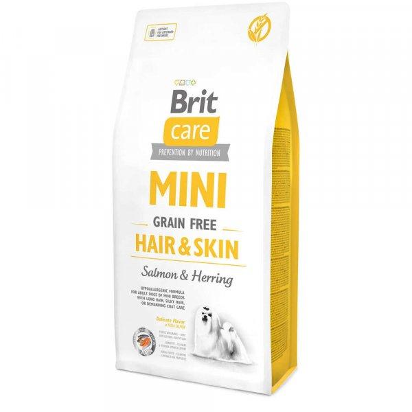 Brit Care Mini Hair & Skin Lazac és Hering - 7 kg