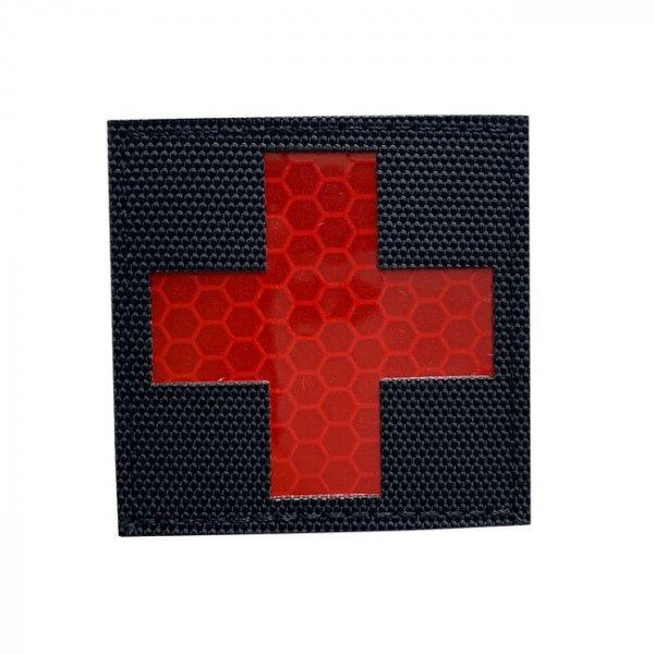 WARAGOD FELVARRÓ Reflective Fabric Cross Medic Patch Black and Red