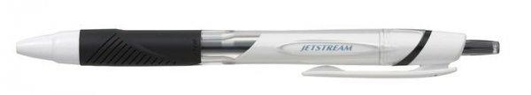 Golyóstoll, 0,35 mm, nyomógombos, fehér tolltest, UNI "SXN-155
Jetstream", fekete