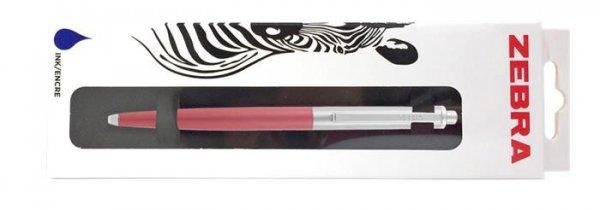 Golyóstoll, 0,24 mm, nyomógombos, ezüst színű klip, pink tolltest, ZEBRA
"901", kék