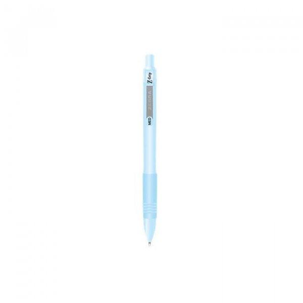 Golyóstoll, 0,27 mm, nyomógombos, kék tolltest, ZEBRA "Z-Grip
Pastel", kék