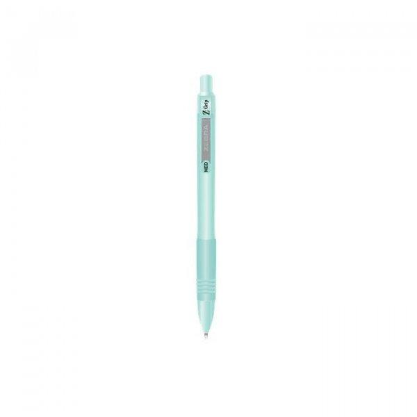Golyóstoll, 0,27 mm, nyomógombos, zöld tolltest, ZEBRA "Z-Grip
Pastel", kék