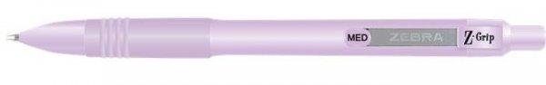 Golyóstoll, 0,27 mm, nyomógombos, lila tolltest, ZEBRA "Z-Grip
Pastel", kék