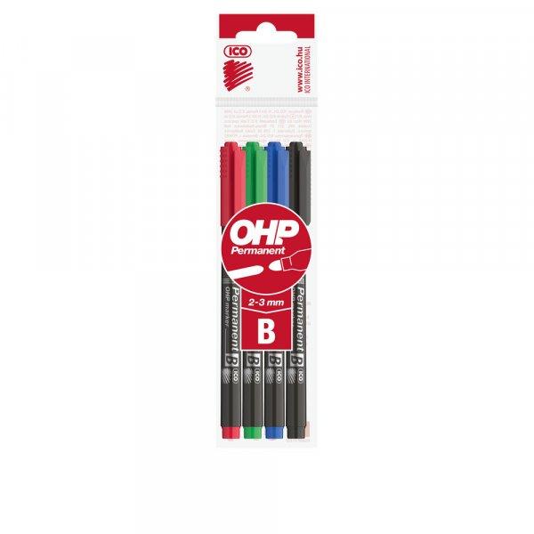 Alkoholos marker készlet, B OHP Ico 10 db/doboz, 4 klf.szín
