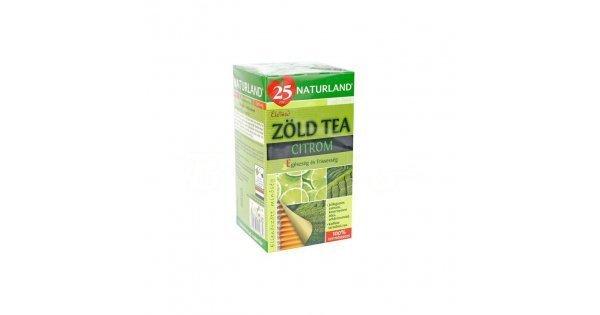 Naturland zöld tea citrom ízű 20x1.5g 30 g